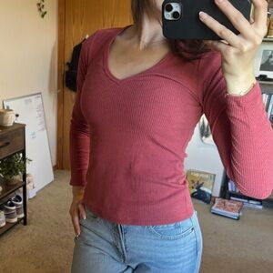 Soft red long sleeve